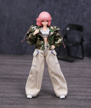 1/12 Scale Hip Hop Street Clothes Accessory Set For Female Action Figures