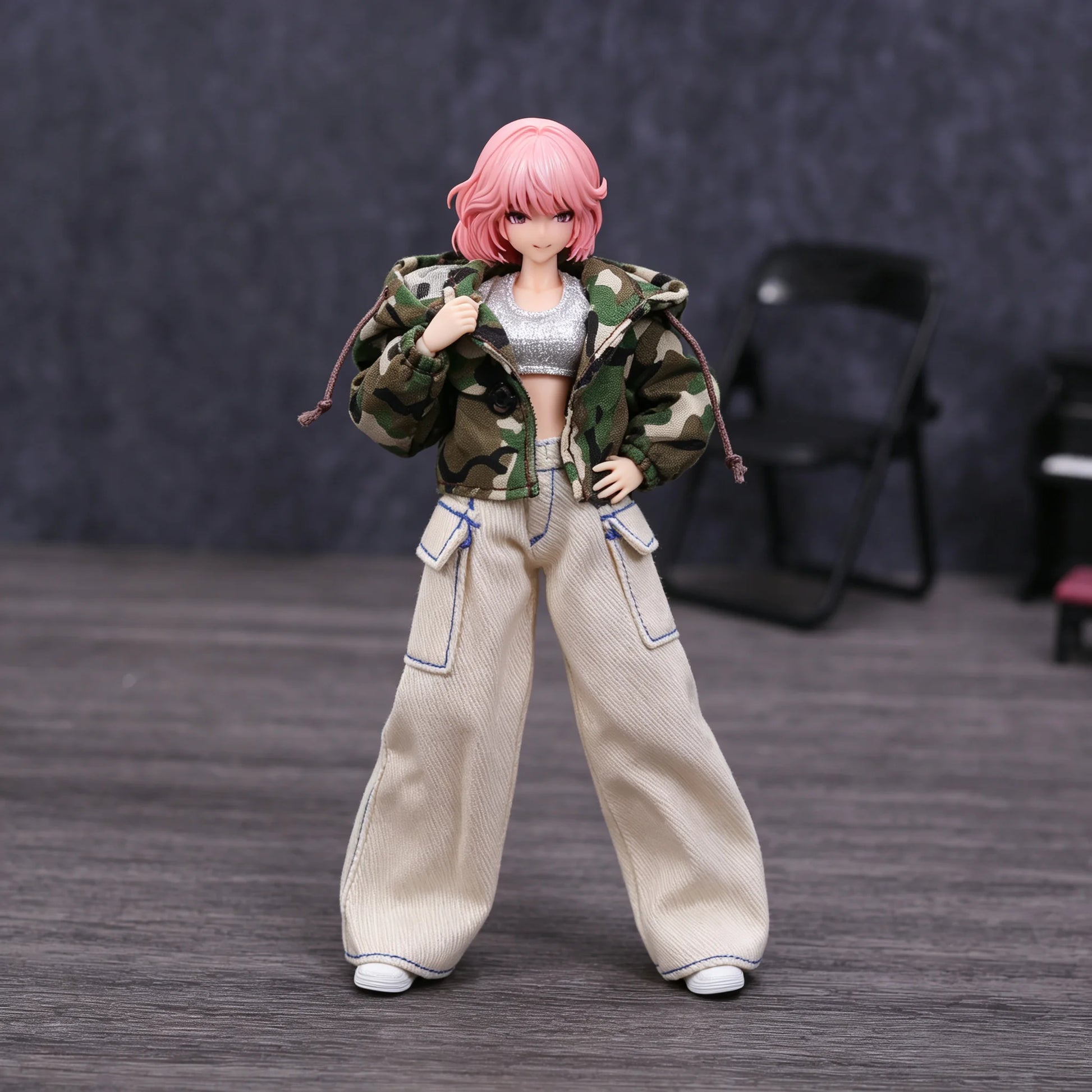 1/12 Scale Hip Hop Street Clothes Accessory Set For Female Action Figures