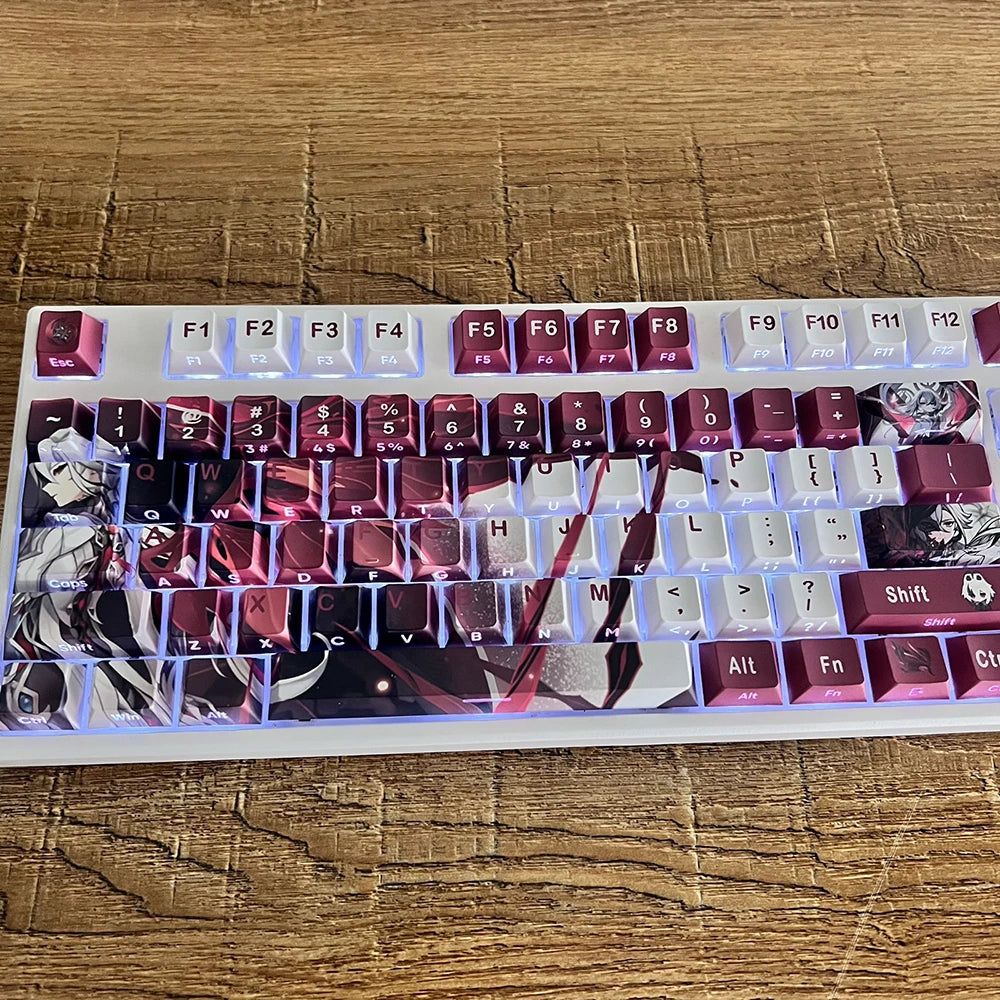 Genshin Impact Arlecchino keycaps 108 Set Sublimation Cherry Profile