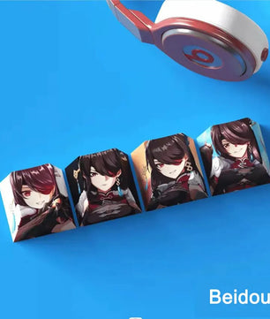 Genshin Impact Beidou Keycaps 4pc Sublimation R4 Cherry Profile