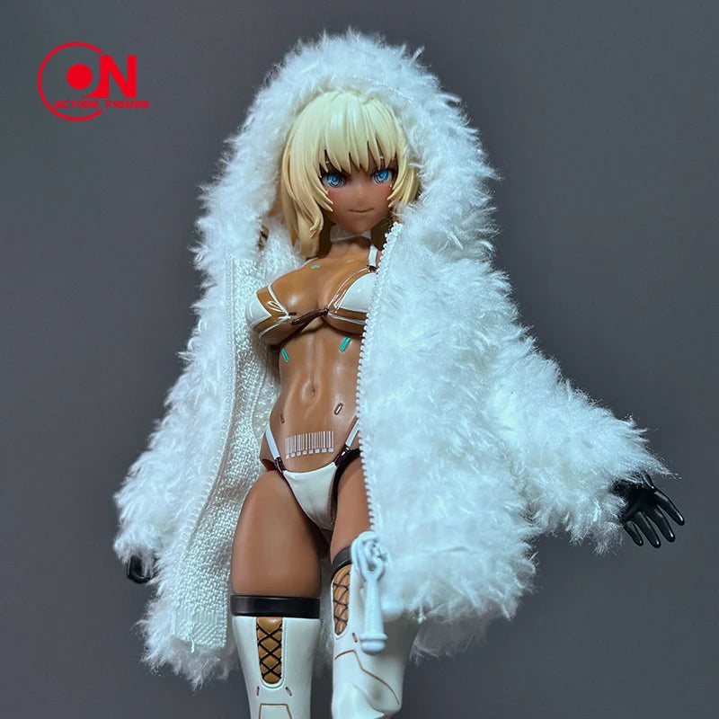 1/12 Scale Cute Plush Fashion Coat for 6-Inch Female Action Figures