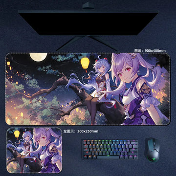 Genshin Impact Ganyu & Kequing Mouse Pad Anime Desk Mat