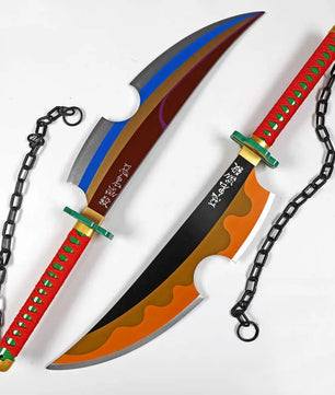 Demon Slayer Tengen Uzui Swords 1:1 Scale Anime Prop Replica
