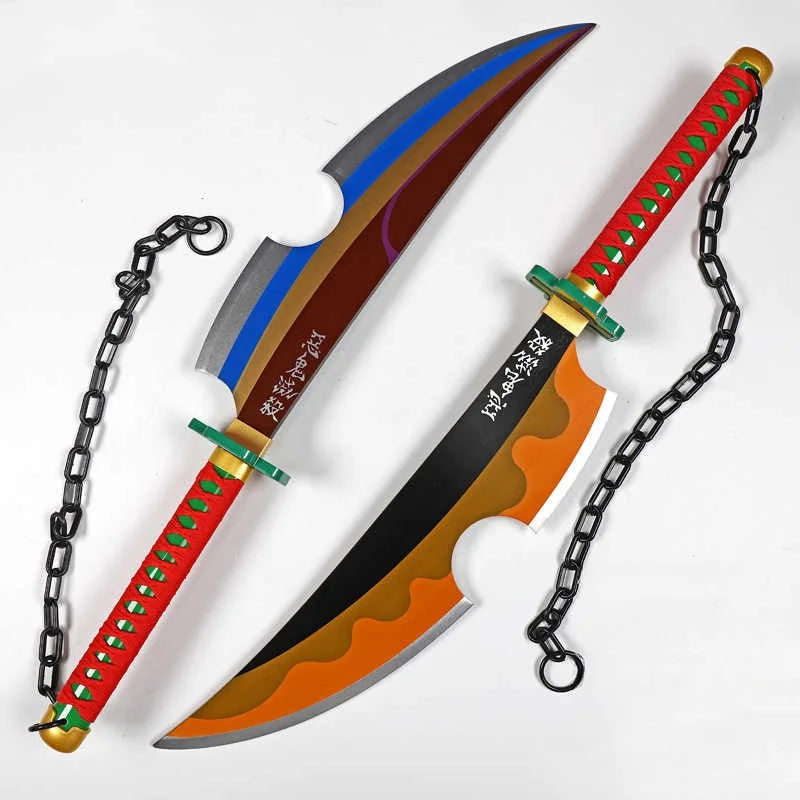 Demon Slayer Tengen Uzui Swords 1:1 Scale Anime Prop Replica