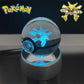 Pokemon Alakazam Figure 3D Crystal Ball Night Light Lamp