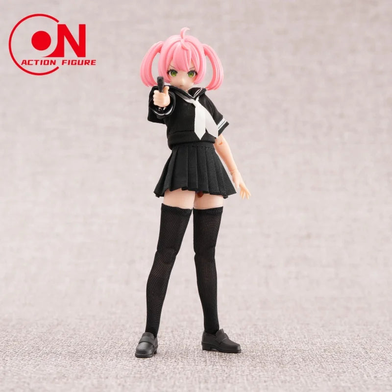 1/12 Scale Cute School Sailor Uniform Set For 6-Inch Action Figures