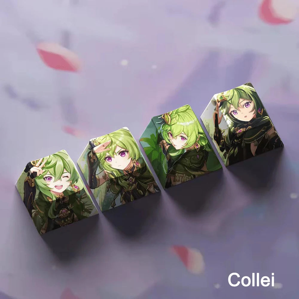 Genshin Impact Collei Keycaps 4pc Sublimation R4 Cherry Profile