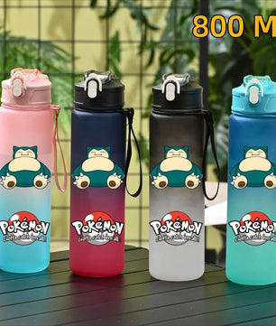 Pokemon Snorlax Sports Water Bottle With Straw BPA-Free & Leakproof