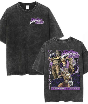 JoJo's Bizarre Adventure Joseph Shirt Vintage Style Pre-washed