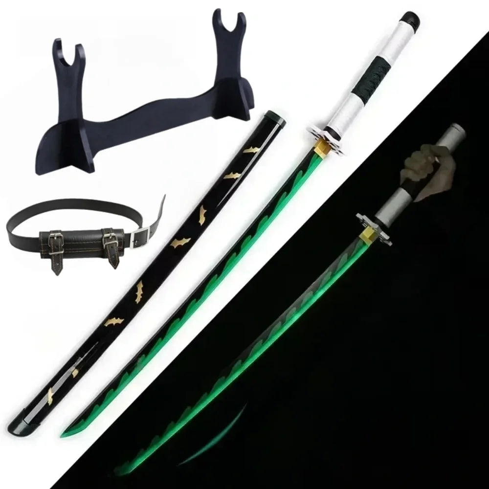 Demon Slayer LED Sword 1:1 Scale Anime Prop Replica Bamboo Sword