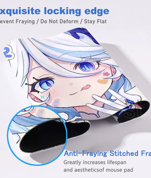 Genshin Impact Furina Large Mouse Pad - Gaming & Office Desk Mat
