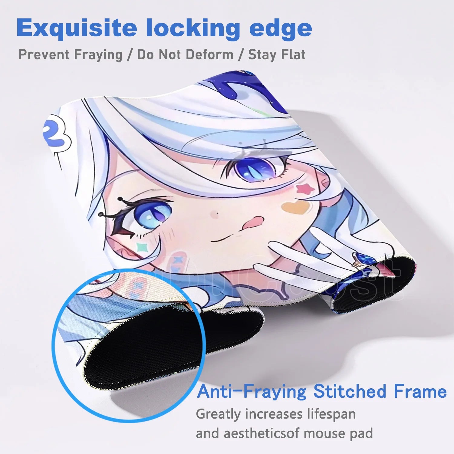 Genshin Impact Furina Large Mouse Pad - Gaming & Office Desk Mat