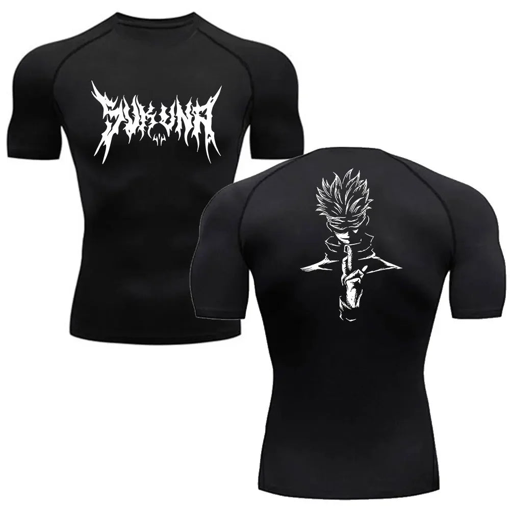 Jujutsu Kaisen Gojo Compression Shirt - Men's Anime Rash Guard