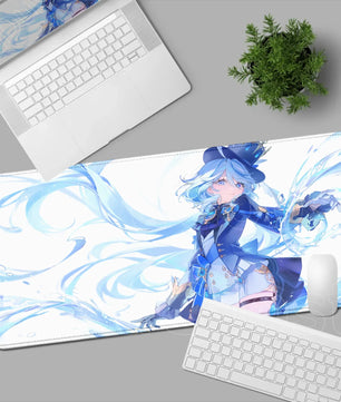 Genshin Impact Furina Large Mouse Pad - Gaming & Office Desk Mat