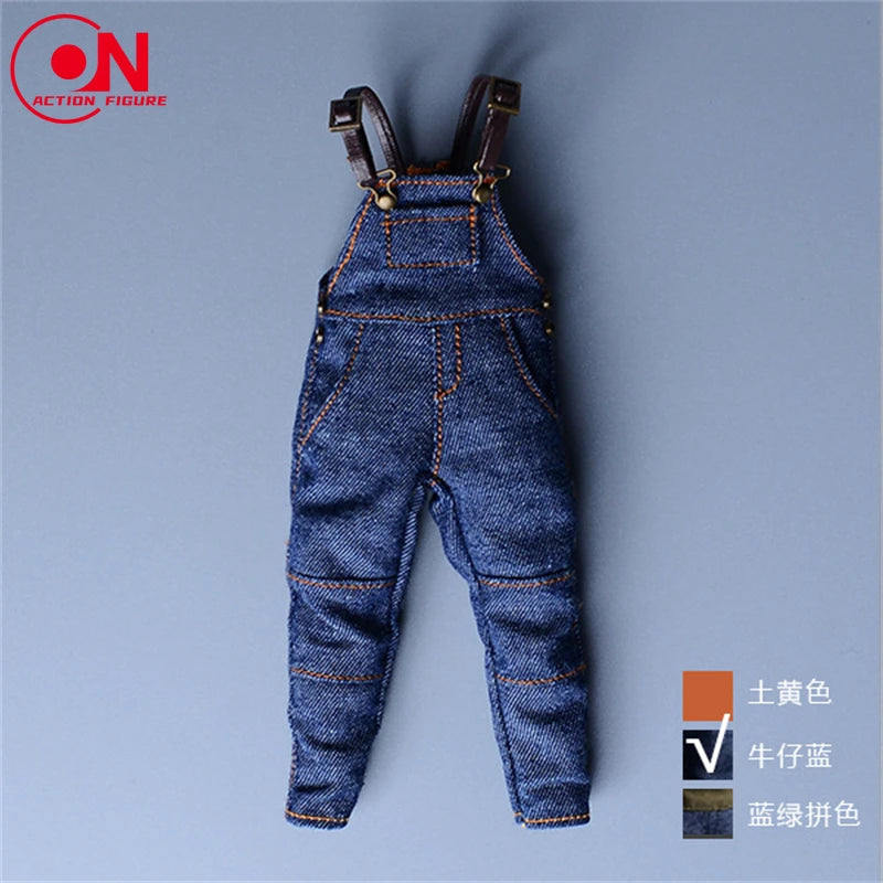 1/12 Scale Work Overalls Suspenders For 6-Inch Male Action Figures