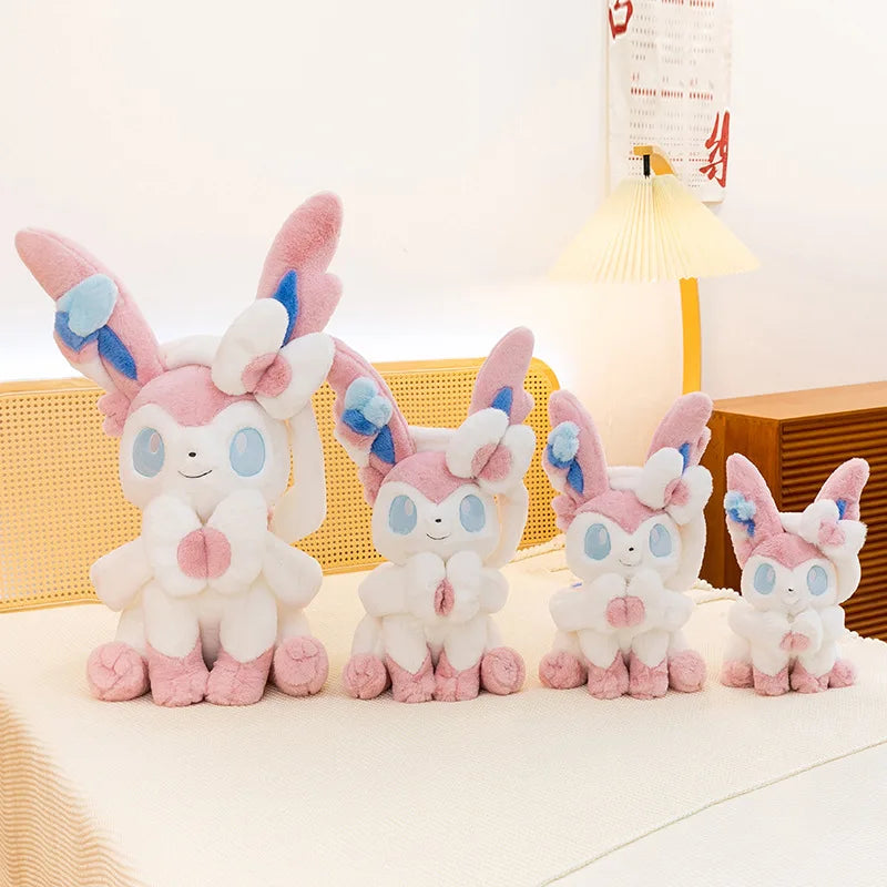 Pokemon Big Size Sylveon & Glaceon Fluffy Plushies – Sitting Smile