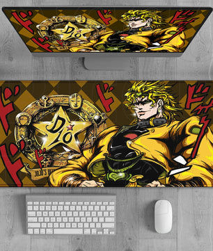 JoJo’s Bizarre Adventure DIO Gold Diamond Mouse Pad – Large Gaming & Office Desk Mat