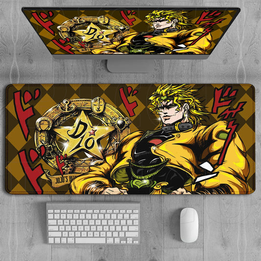 JoJo’s Bizarre Adventure DIO Gold Diamond Mouse Pad – Large Gaming & Office Desk Mat