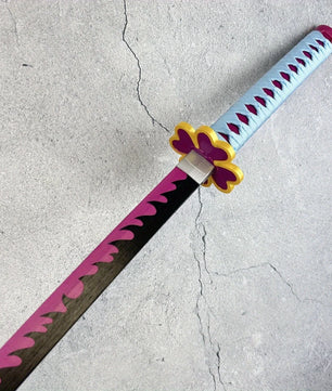 Demon Slayer Mitsuri Kanroji Nichirin Katana 1:1 Scale Anime Prop Replica Bamboo Sword
