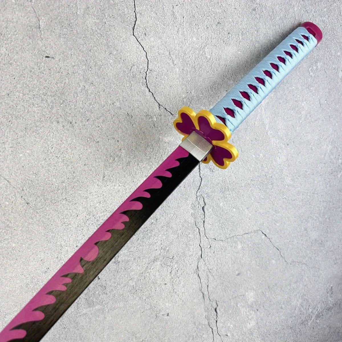 Demon Slayer Mitsuri Kanroji Nichirin Katana 1:1 Scale Anime Prop Replica Bamboo Sword