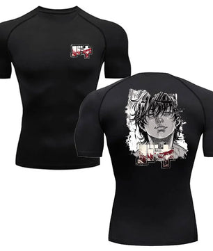 Baki Style Compression Shirt - Men's Fitness Anime Rash Guard