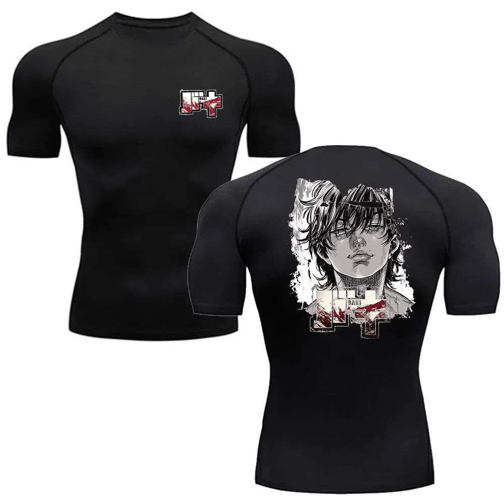 Baki Style Compression Shirt - Men's Fitness Anime Rash Guard
