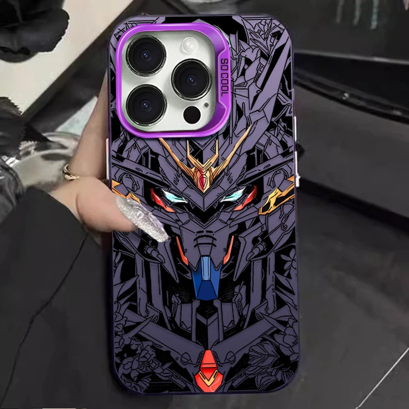 Gundam Style Mecha Phone Case - For iPhone 11 to 17 Pro Max