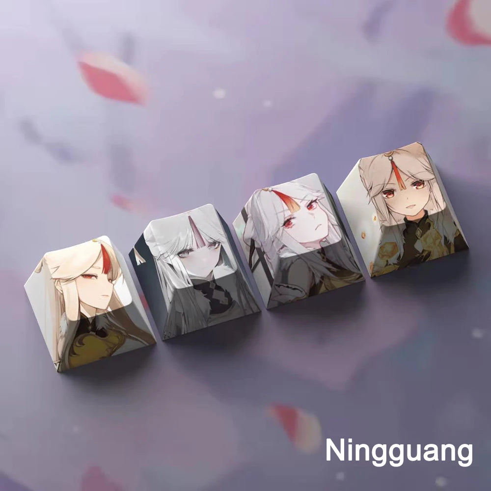 Genshin Impact Ningguang Keycaps 4pc Sublimation R4 Cherry Profile