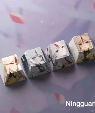 Genshin Impact Ningguang Keycaps 4pc Sublimation R4 Cherry Profile