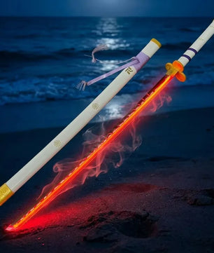 One Piece Roronoa Zoro LED Vapor-Effect Katana 1:1 Scale Anime Prop Replica Plastic Sword