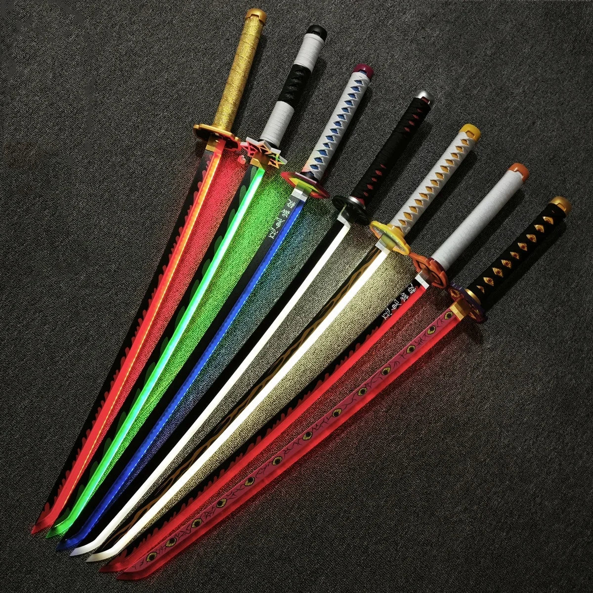 Demon Slayer LED Sword 1:1 Scale Anime Prop Replica Bamboo Sword