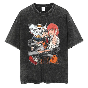 Chainsaw Man Shirt Oversized Style Anime Shirt