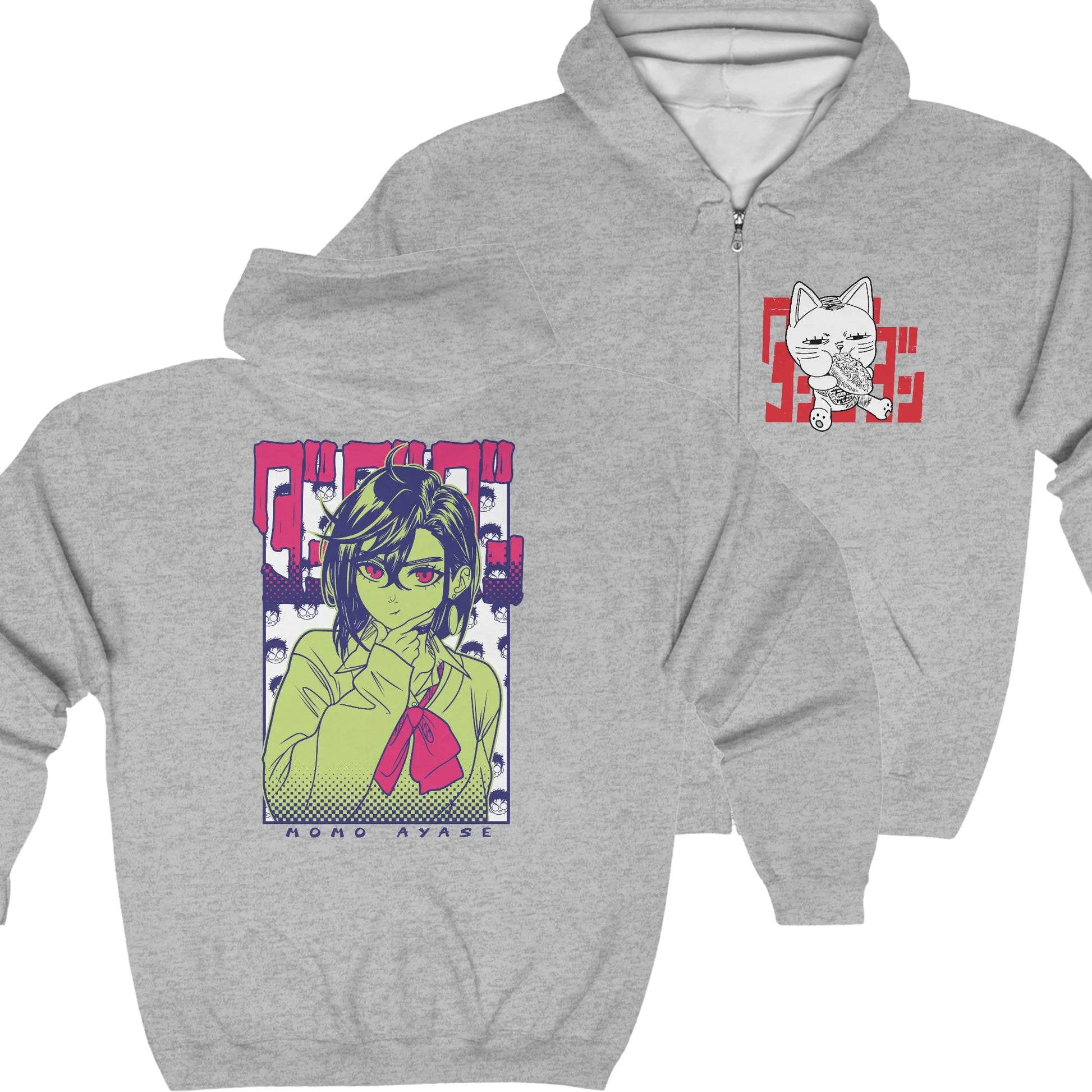 Dandadan Momo Ayase Hoodie Custom Anime Zip Hoodie Graphic