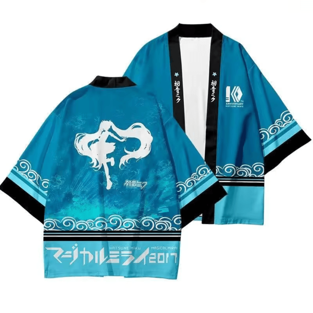 Hatsune Miku Kimono Top Fleece Anime Kimono Miku Shirt