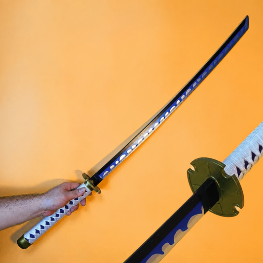 One Piece Roronoa Zoro Enma-Style Katana 1:1 Scale Anime Prop Replica Bamboo Sword
