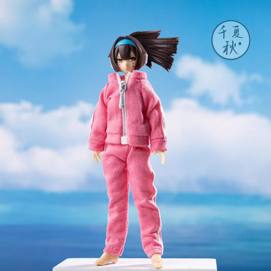 Anime Girl 6-Inch Action Figure Tracksuit Accessory Set 1/12 Scale