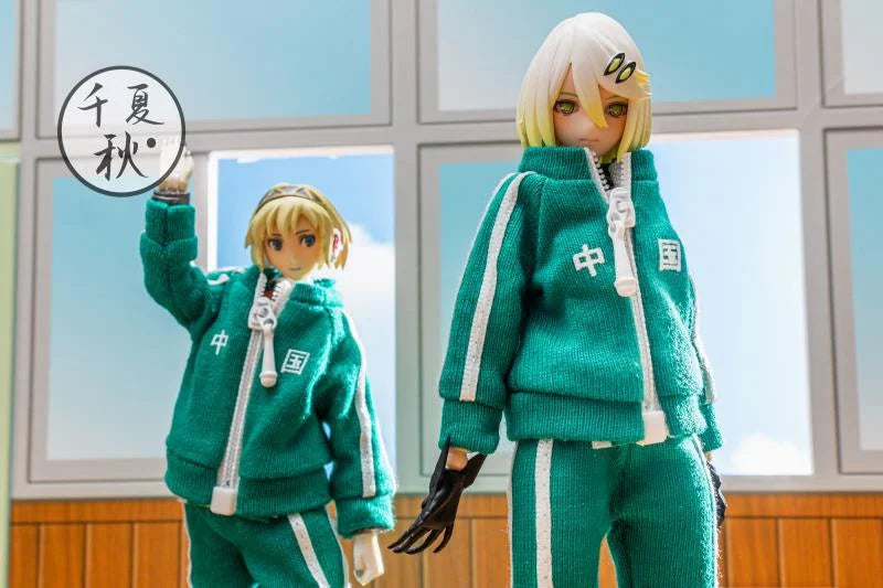 Anime Girl 6-Inch Action Figure Tracksuit Accessory Set 1/12 Scale