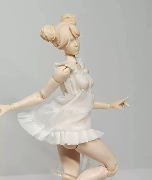 Anime Girl 6-Inch Action Figure White Dress Skirt 1/12 Scale