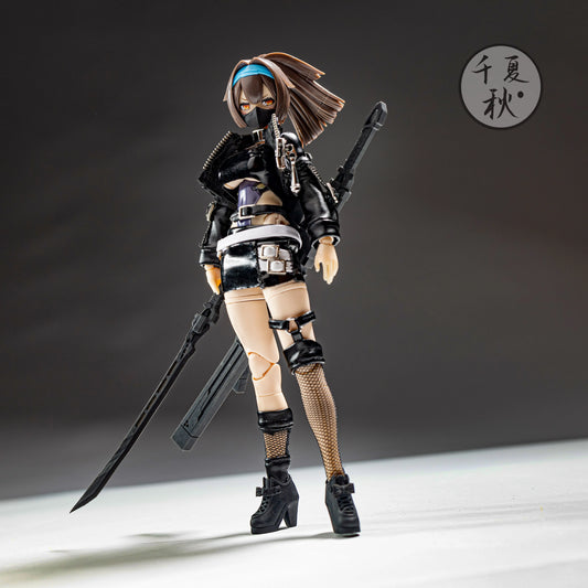 Anime Mobile Suit Girl Action Figure Elite Swordsman Accessory Set