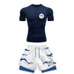 Anime Style Compression Shirt & Shorts Set - Anime Workout Set Rash Guard