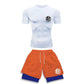 Anime Style Compression Shirt & Shorts Set - Anime Workout Set Rash Guard