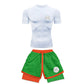 Anime Style Compression Shirt & Shorts Set - Anime Workout Set Rash Guard