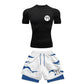 Anime Style Compression Shirt & Shorts Set - Anime Workout Set Rash Guard