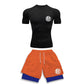 Anime Style Compression Shirt & Shorts Set - Anime Workout Set Rash Guard
