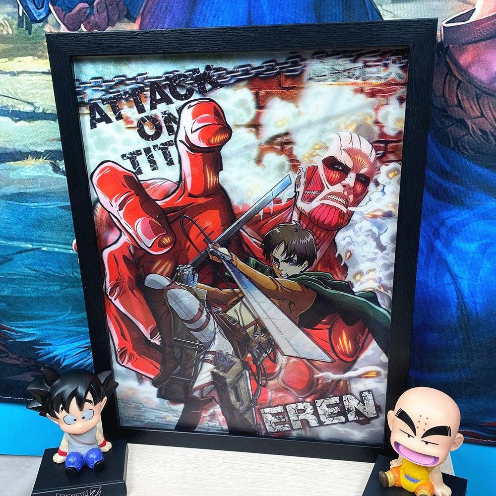 Attack on Titan Anime 3D Anime Poster Wall Art