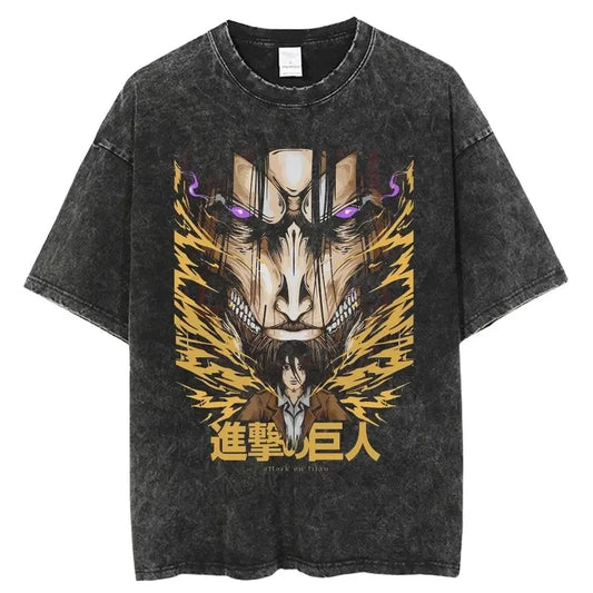 Attack On Titan Eren Shirt Vintage Style Anime Shirt
