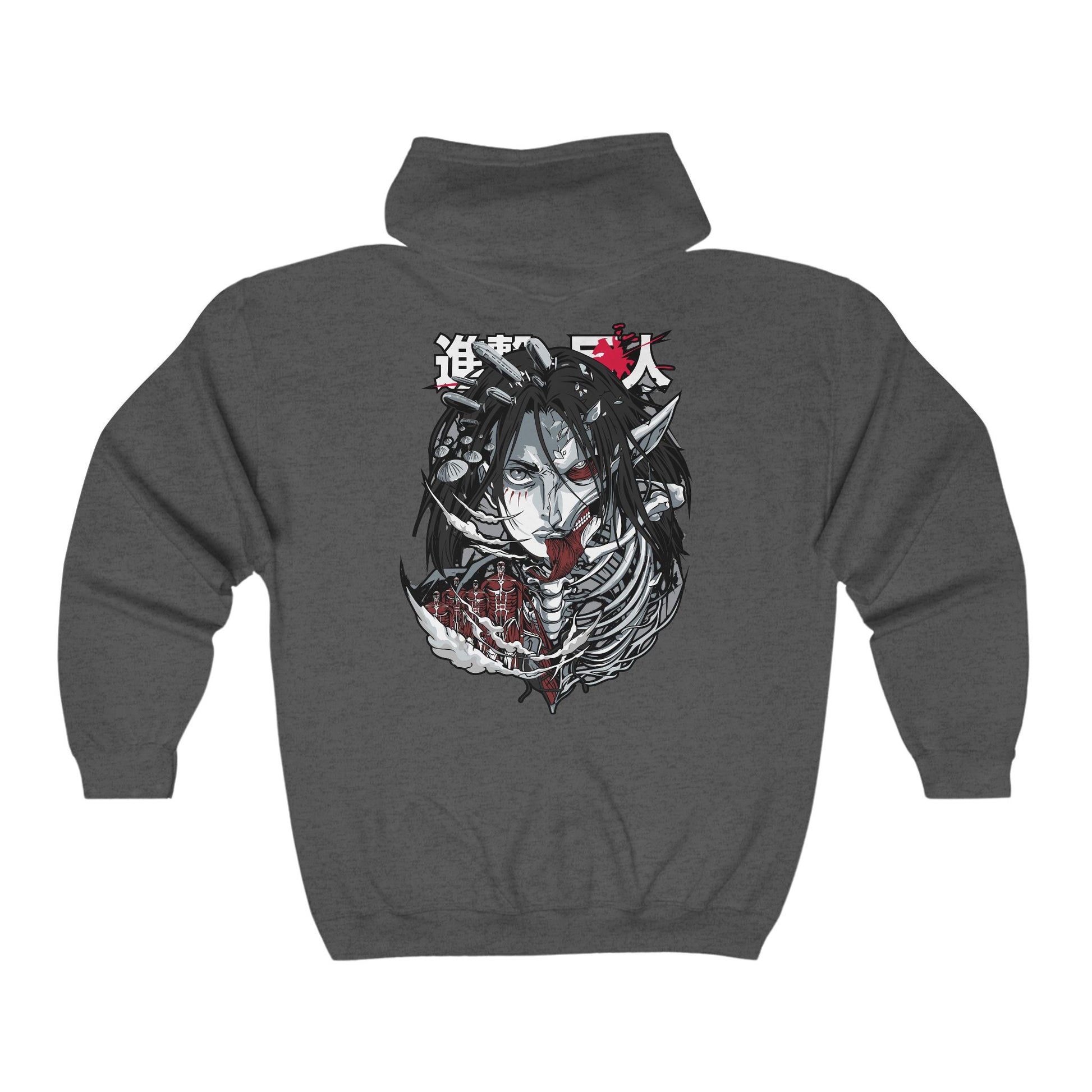 Attack on Titan Eren Yeager Hoodie Custom Graphic Zip Hoodie