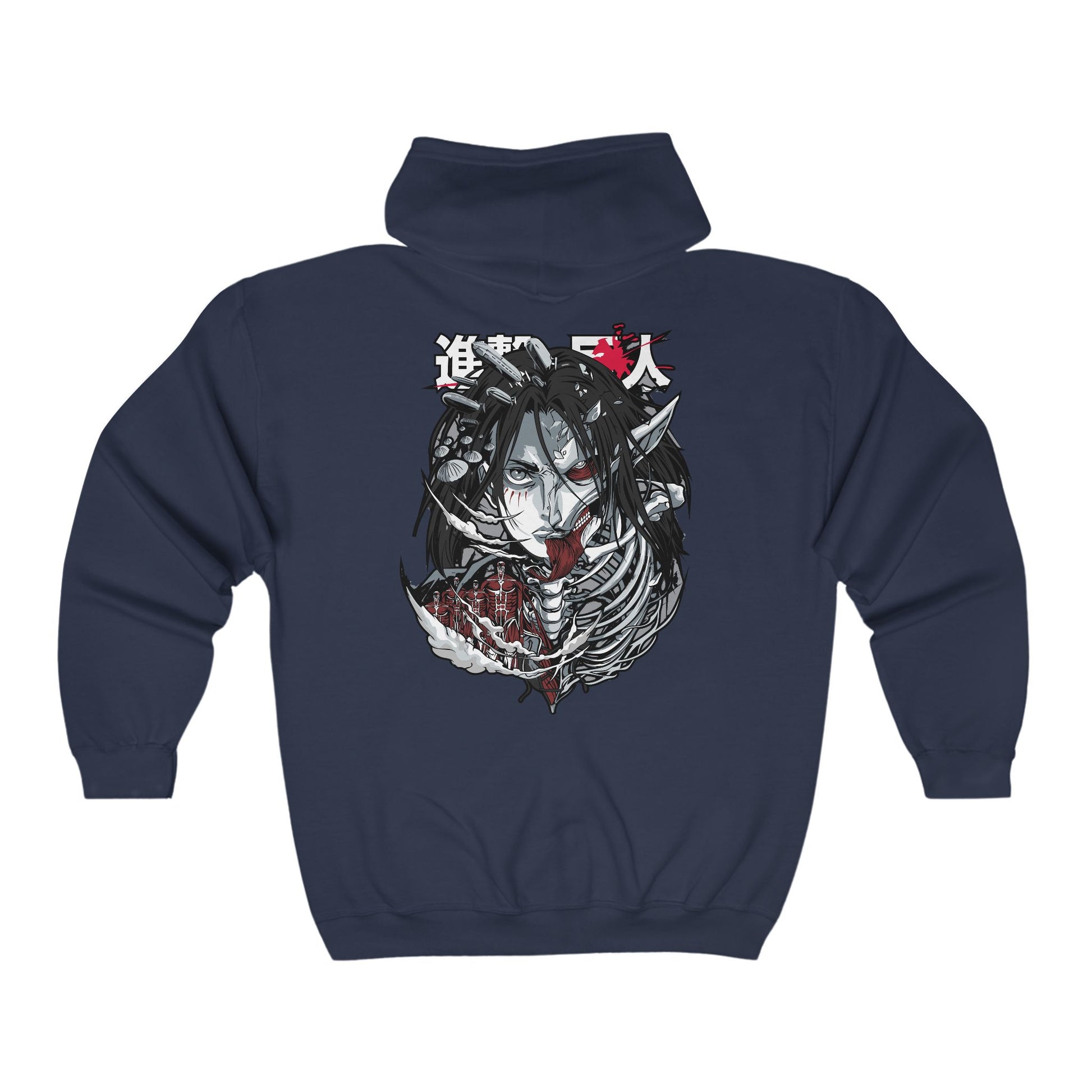 Attack on Titan Eren Yeager Hoodie Custom Graphic Zip Hoodie