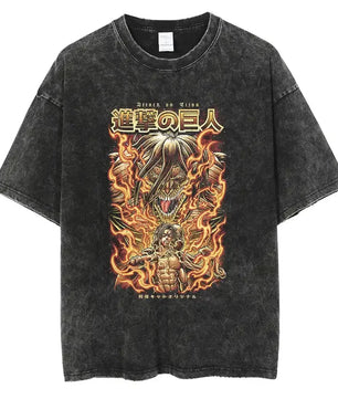 Attack On Titan Eren Yeager Shirt Vintage Style Anime Shirt