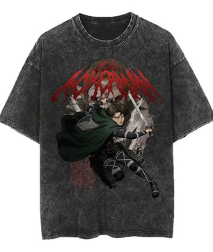 Attack On Titan Levi Shirt Vintage Style Anime Shirt